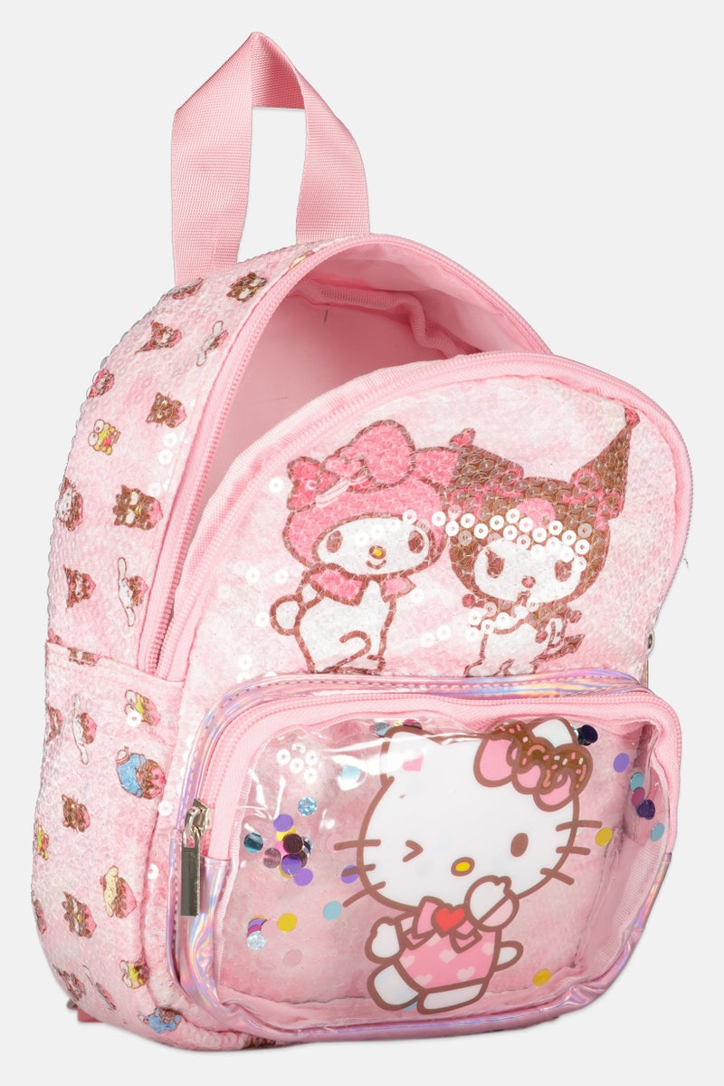 Hello Kitty حقيبة ظهر صغيرة للبنات بطبعة جرافيك، متعددة الألوان - Image 3