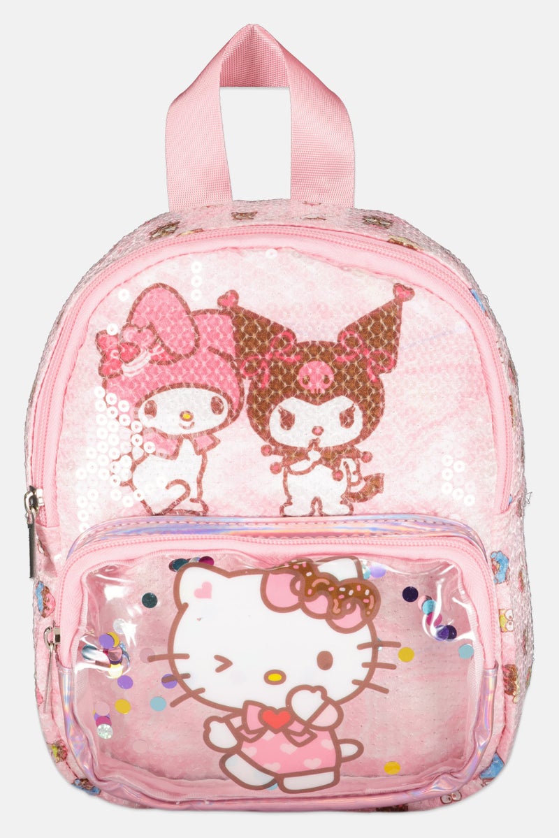 Hello Kitty حقيبة ظهر صغيرة للبنات بطبعة جرافيك، متعددة الألوان - Image 1