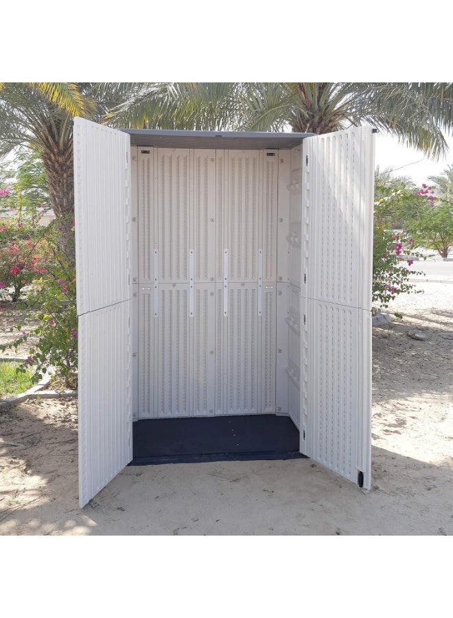 CamelTough Value Combo Pack, Outdoor Vertical Storage Shed 1483 Liters, Garden Shed, With 2 Heavy Duty Outdoor Storage Boxes 42L and 24L, UV and Water Resistant- HTC-COMBO-761 - Image 2