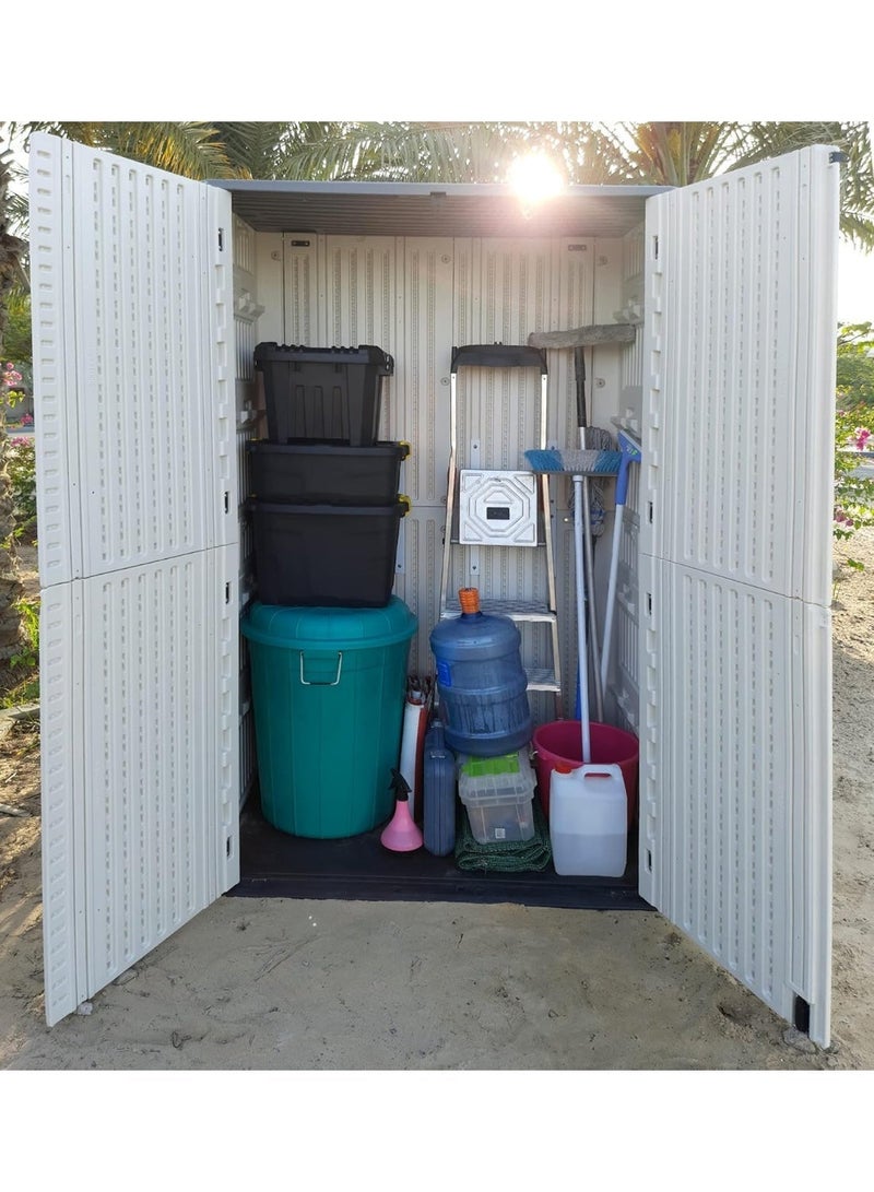 CamelTough Value Combo Pack, Outdoor Vertical Storage Shed 1483 Liters, Garden Shed, With 2 Heavy Duty Outdoor Storage Boxes 42L and 24L, UV and Water Resistant- HTC-COMBO-761 - Image 5