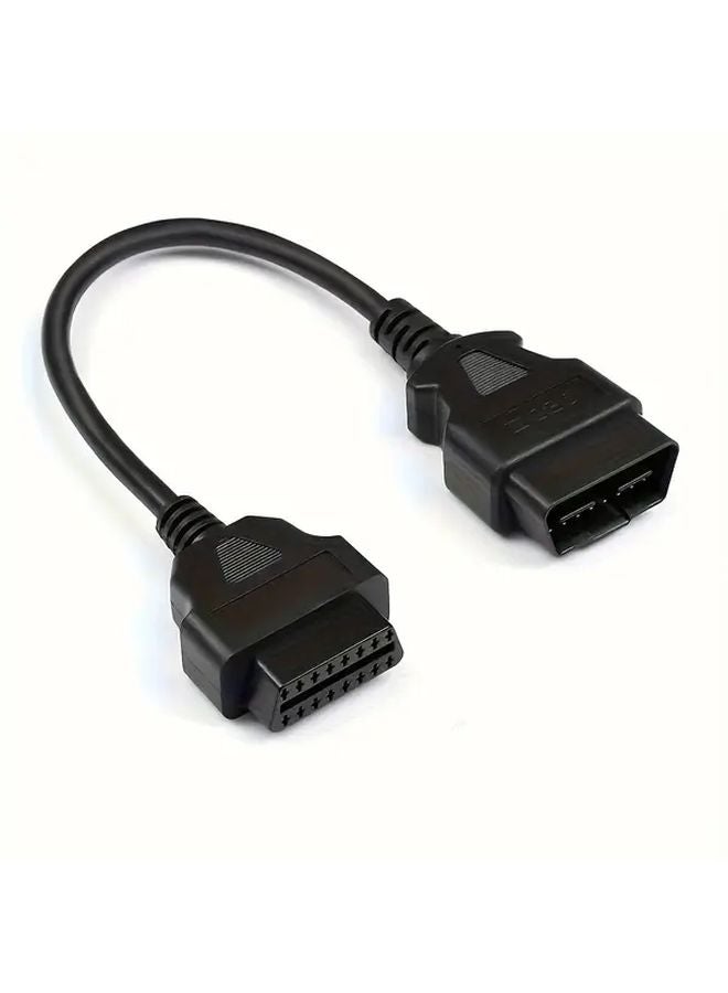 Black OBD2 Extension Cord 16 Pin Male to Female Scanner Adapter Diagnostic Tool - Image 4