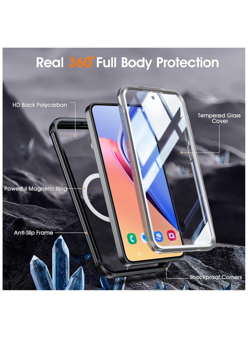 Case Compatible with Samsung Galaxy A55 5G Case【360°Full Body Drop-Proof】【Built-in 9H Tempered Glass Screen Protector】 Military Grade Shockproof Heavy Duty Bumper Case - Image 2