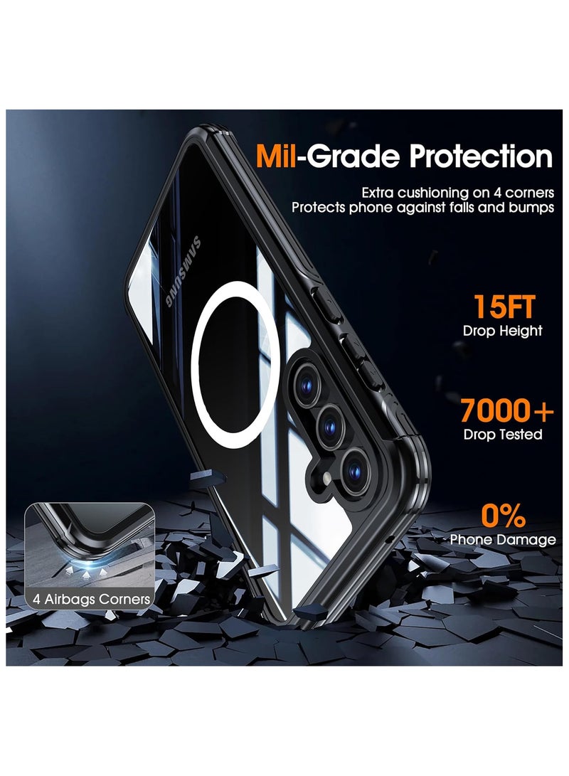 Case Compatible with Samsung Galaxy A55 5G Case【360°Full Body Drop-Proof】【Built-in 9H Tempered Glass Screen Protector】 Military Grade Shockproof Heavy Duty Bumper Case - Image 5