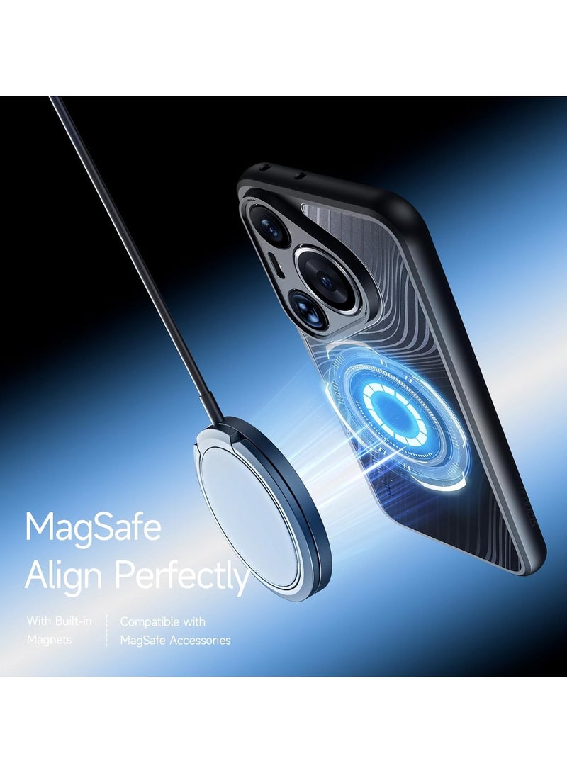 عام متوافق مع غطاء الهاتف Huawei P70 Pro المغناطيسي الشفاف الشفاف الشفاف للكمبيوتر الشخصي + غطاء الهاتف المقاوم للصدمات من السيليكون ل P70 Pro - Image 3