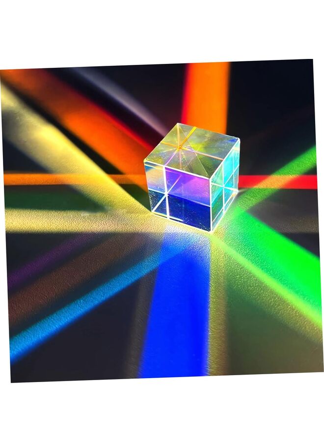 منشور زجاجي بصري مقاس 20 مم، منشور مكعب X، منشور تشتت RGB، فيزياء وتزيين، طيف ضوئي، نموذج تعليمي، أدوات تصوير فوتوغرافي - Image 3