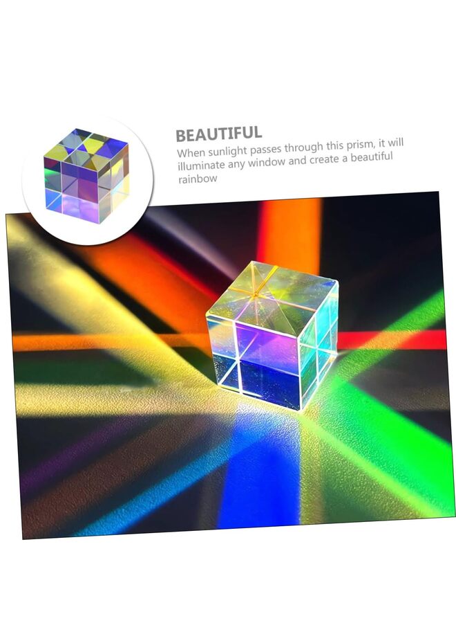 منشور زجاجي بصري مقاس 20 مم، منشور مكعب X، منشور تشتت RGB، فيزياء وتزيين، طيف ضوئي، نموذج تعليمي، أدوات تصوير فوتوغرافي - Image 5