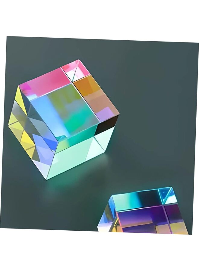 منشور زجاجي بصري مقاس 20 مم، منشور مكعب X، منشور تشتت RGB، فيزياء وتزيين، طيف ضوئي، نموذج تعليمي، أدوات تصوير فوتوغرافي - Image 2