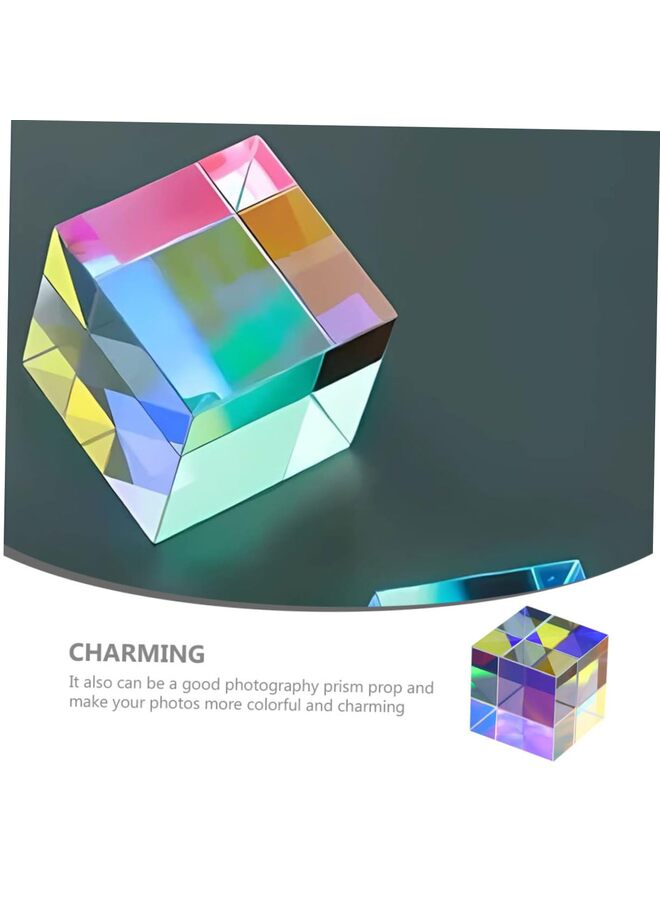 منشور زجاجي بصري مقاس 20 مم، منشور مكعب X، منشور تشتت RGB، فيزياء وتزيين، طيف ضوئي، نموذج تعليمي، أدوات تصوير فوتوغرافي - Image 4