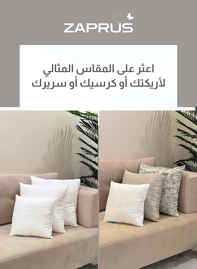 Bed Cushions Microfiber Pillow Set 50X30 Cm Supportive Comfortable Plush Pack Of 4 Bedding Throw Pillows White