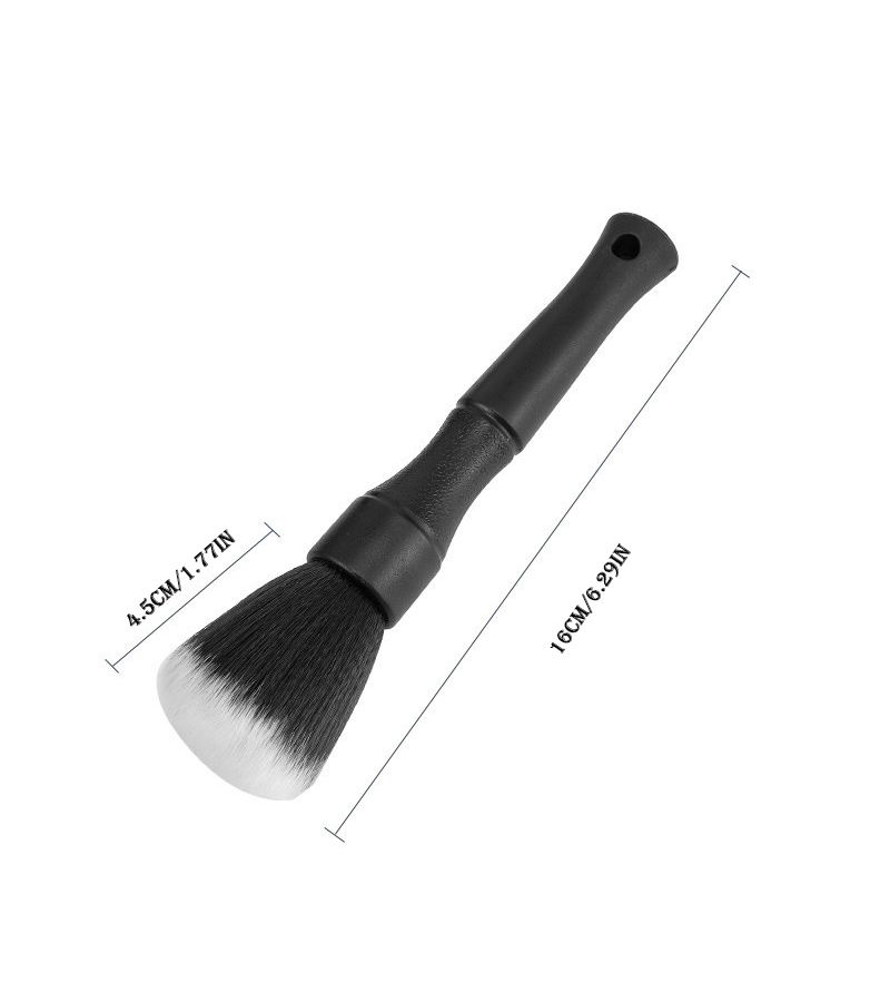 4 Piece Black Car Interior Detailing Brush Set Soft Bristle Cleaning Tools - Image 3