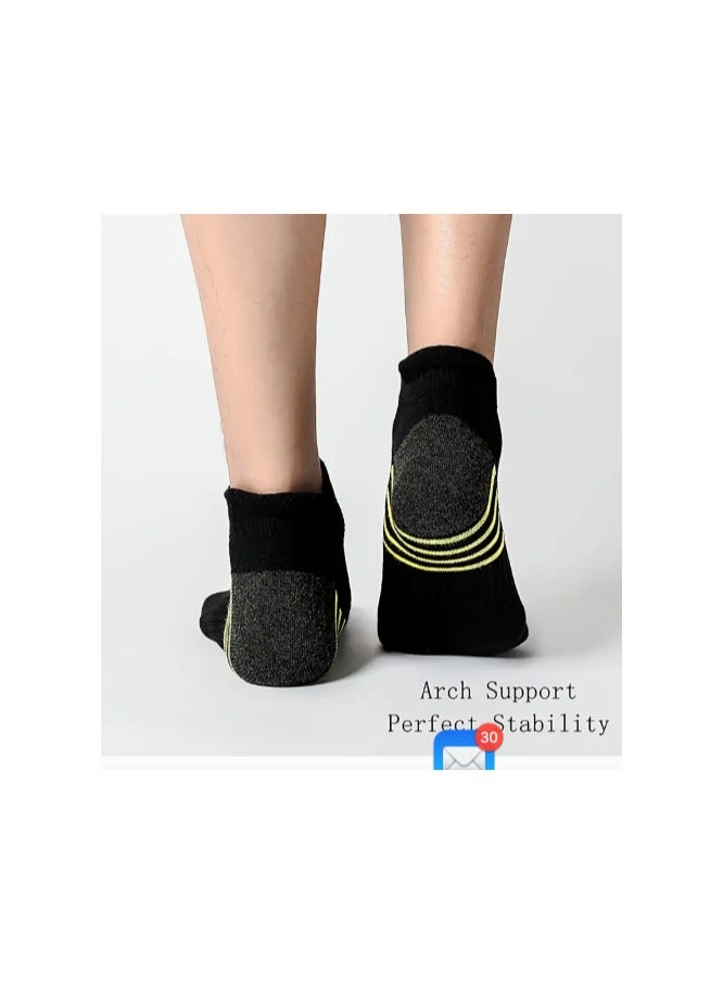 3 Pairs Men's Casual Striped Sports Socks – Black Color | Breathable, Soft, Comfortable Low-Cut Fitness Socks for Daily and Athletic Use – Ideal for Summer  - Image 3