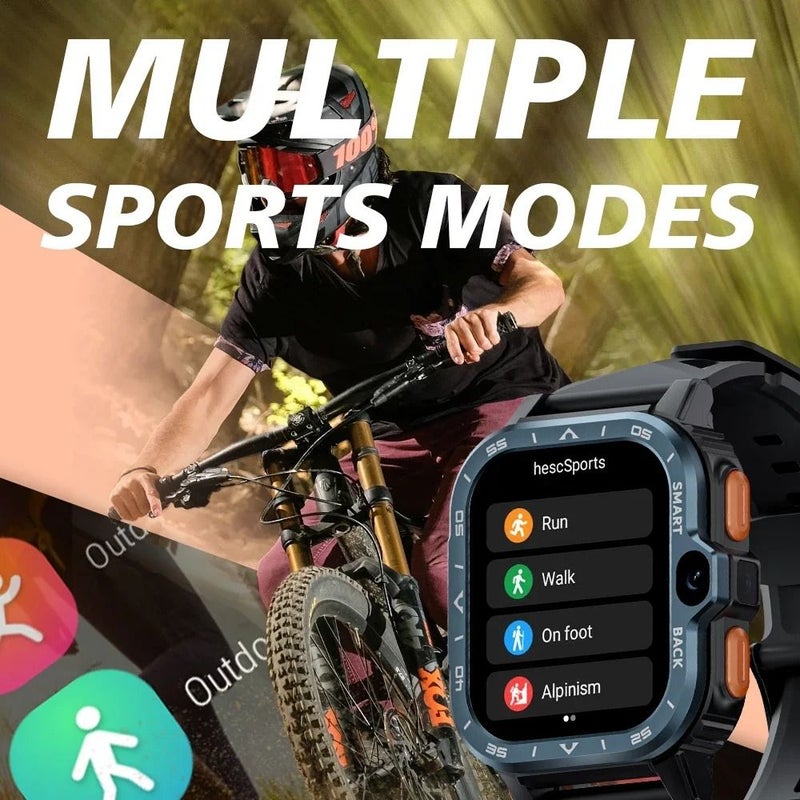 Lokmat Appllp 4 MAX Android Smartwatch with Touchscreen, Dual Camera GPS WiFi, 2+16gb, Silver - Image 5