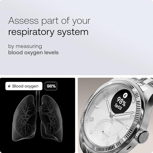 Withings ScanWatch Nova Brilliant, Heart Health Hybrid Unisex Smartwatch- ECG, SPO2, Temperature Monitoring, Sleep, Respiratory Health, Cycle Monitoring, 30-Day Battery Life, iOS & Android, Silver - Image 5