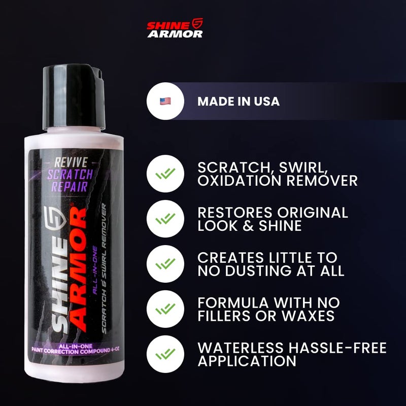 SHINE ARMOR Car Scratch Remover Repair Protection & Swirl Remover Polish 4oz - Image 3