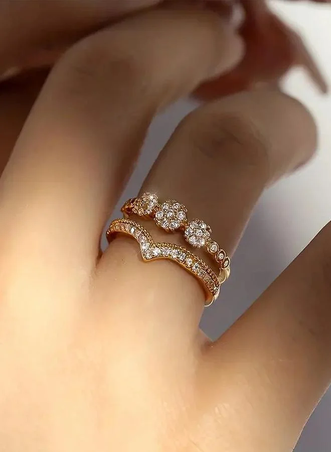 Take Two Gold Tone Embellished Ring