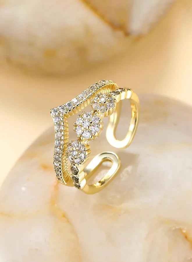 Take Two Gold Tone Embellished Ring