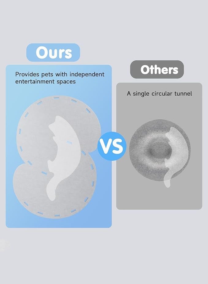 Cat Tunnel Bed,Foldable Cat Tunnel,Exercise Scratching Cat Bed,Felt Nest,Cat Scratching Board,Detachable Hideaway, Nap Rest Cave House, Pet Playing Tunnel for Cats(Green) - Image 5