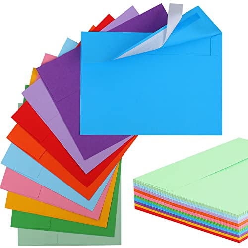 Joyberg 50 Pack Colored Envelope, 5x7 Envelopes, A7 Envelopes for Invitations, Printable Invitation Envelope for Weddings, Invitations, Photos, Postcards, Greeting Cards, Mailing - Image 1