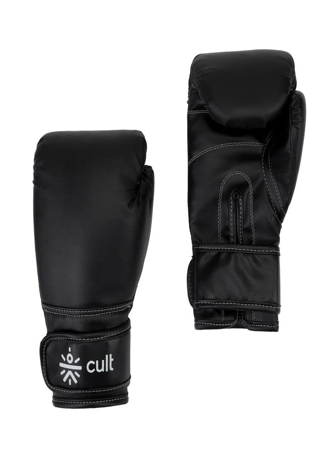 Cult Boxing Gloves 14 OZ - Pro-Style Training Gloves for Sparring, Heavy Bag & Mitt Work - Premium PU Leather, Shock Absorbing Padding, Ergonomic Design with Wrist Support - Black - Image 1