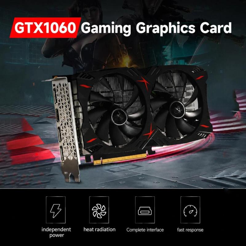 JINGSHA Gaming Graphics Card 6GB GDDR5 192bit Black - Dual Fans for Smooth Heat Dissipation, Stable Performance Video Card for Gaming, Office, Design & Media Use - Image 5