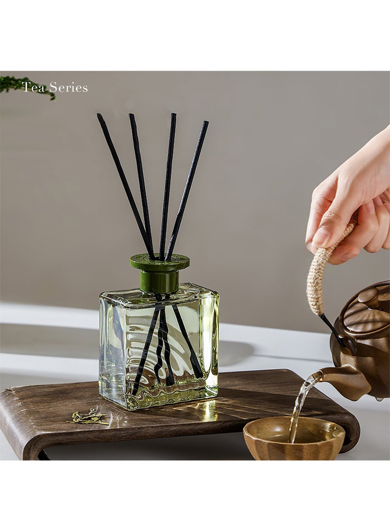 معطّر جو منزلي من القصب، معطر جو برائحة الشاي مع 4 أعواد، معطر جو بزيت عطري طبيعي يدوم طويلاً - 200 مل (غاردينيا وعنبر) - Image 5