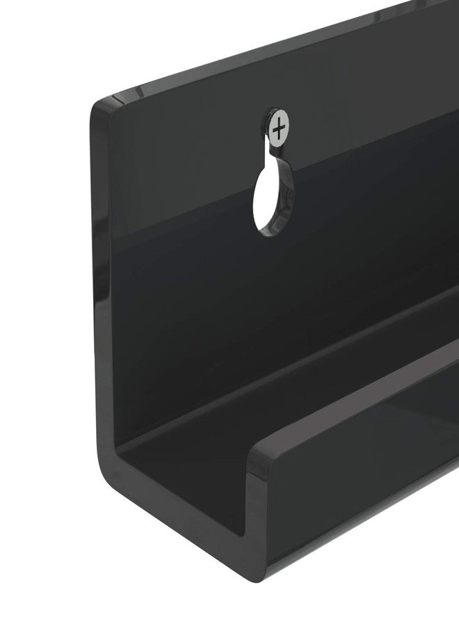 نيوبي حامل أسطوانات فينيل من الأكريليك من نيوبي، رف جداري (تثبيت مثقوب، أسود) - Image 2