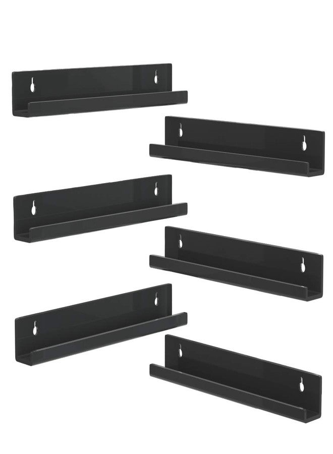 نيوبي حامل أسطوانات فينيل من الأكريليك من نيوبي، رف جداري (تثبيت مثقوب، أسود) - Image 4