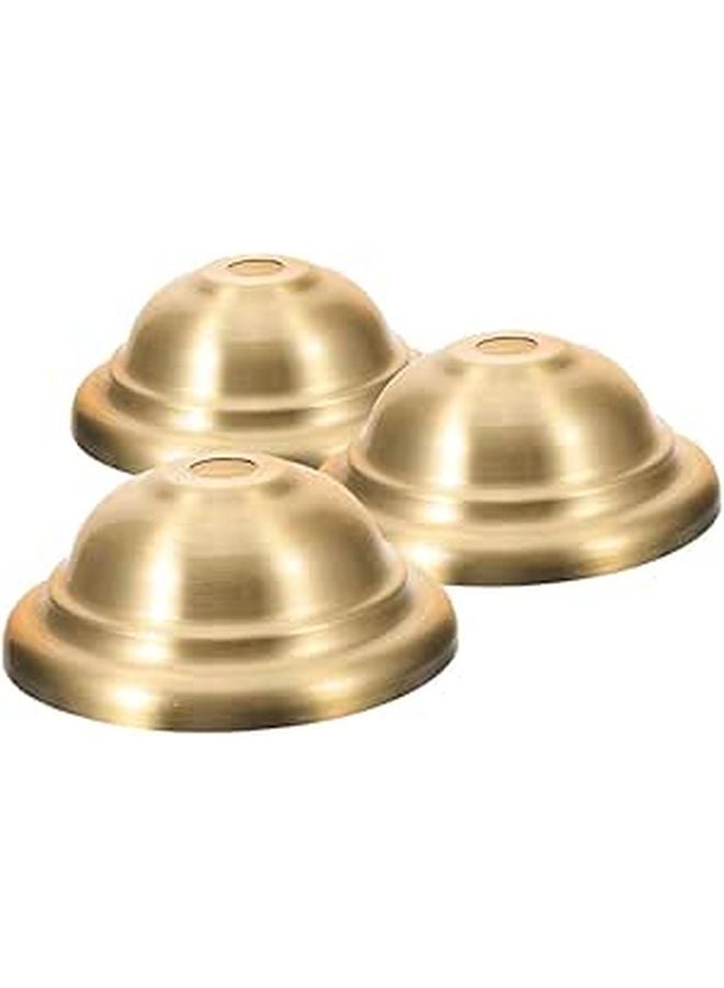 Vintage Decorative Lamp Finial Cover Sleeve Set of 3 Antique Brass Light Base Holder For Living Room Dining Room - Image 1