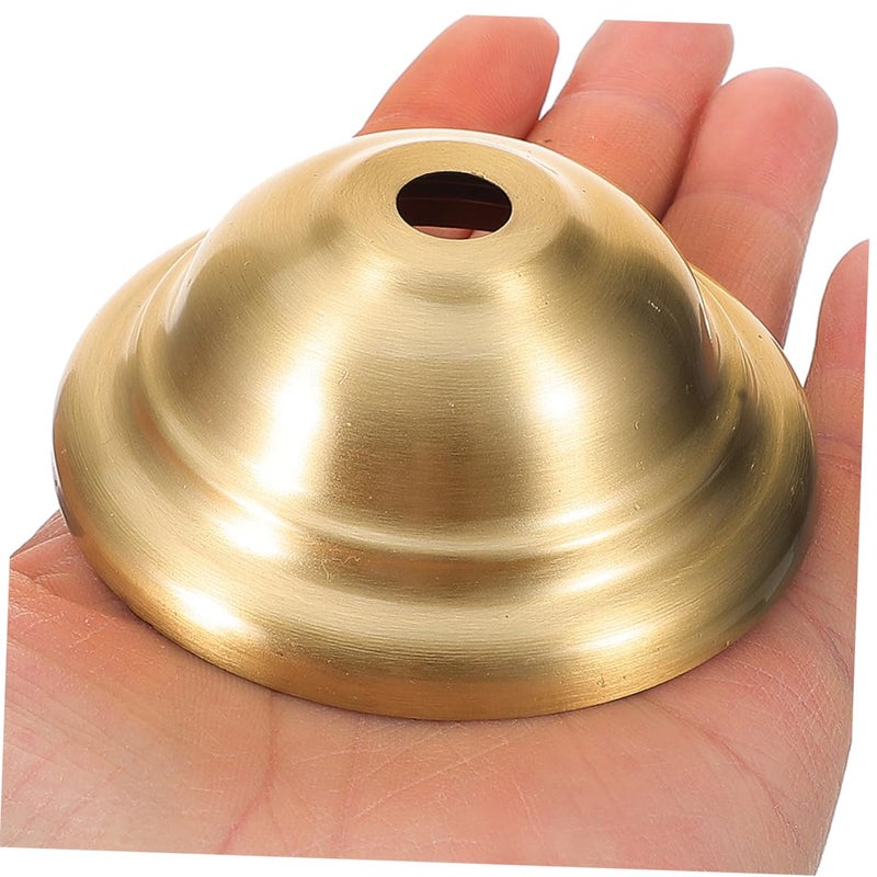 Vintage Decorative Lamp Finial Cover Sleeve Set of 3 Antique Brass Light Base Holder For Living Room Dining Room - Image 5