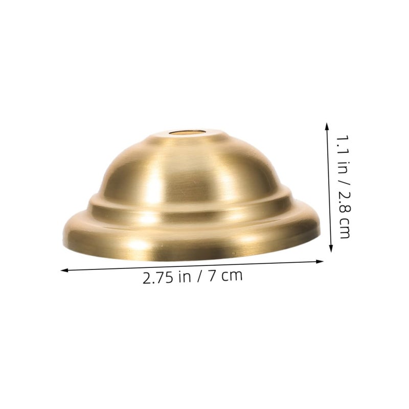 Vintage Decorative Lamp Finial Cover Sleeve Set of 3 Antique Brass Light Base Holder For Living Room Dining Room - Image 3