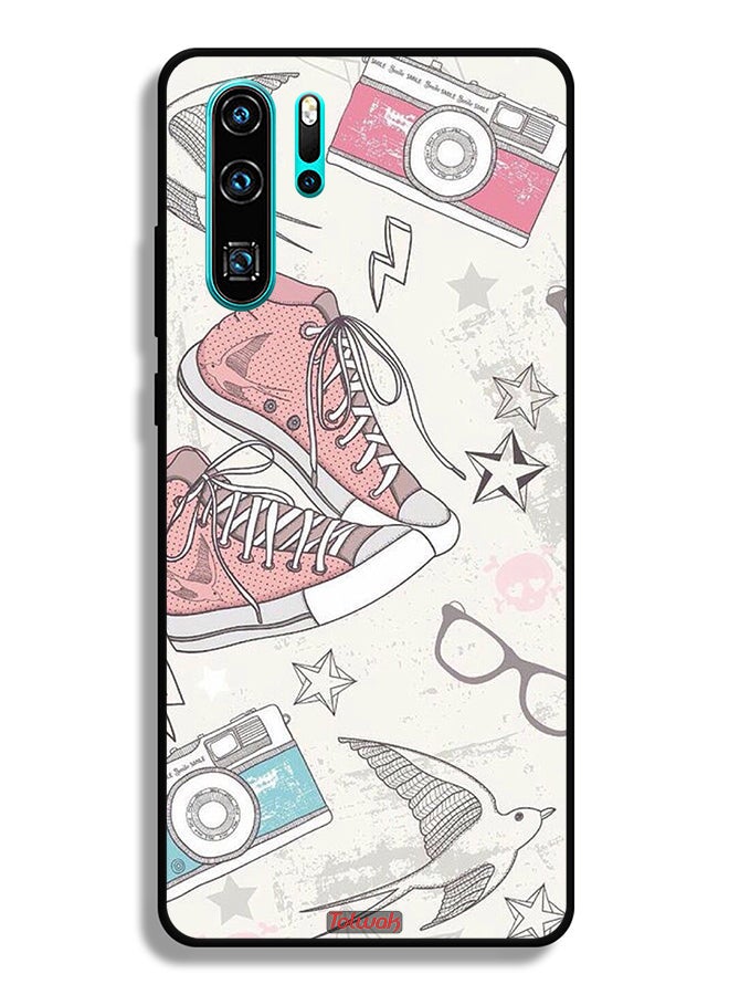 Tolwak Huawei P30 Pro Protective Case Cover Canva Shoes And Camera Art - Image 2