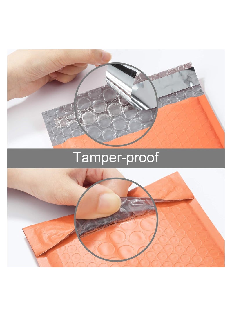 Generic 25 Coral Orange Bubble Mailers 6x10 Inch Padded Shipping Bags for Small Business Opaque Matte Poly Mailers Bulk  - Image 5