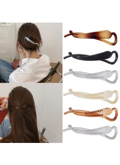 6PCS Hair Clip Banana Clip Frosted French Barrettes Jaw Hair Clips for Women Hair Claws Barrettes Ponytail Holder Hairpins Fashion Hair Accessories