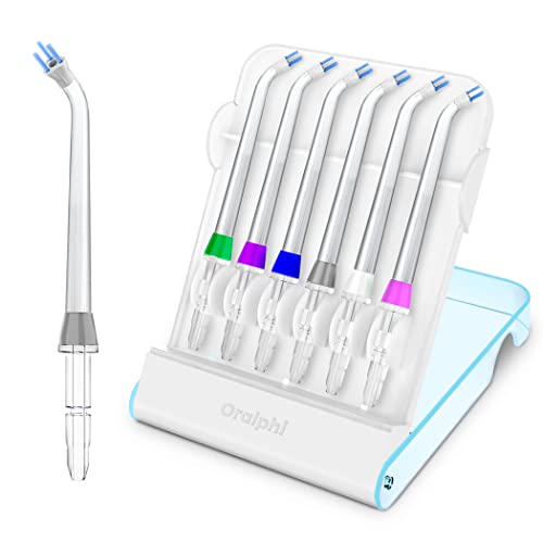 Oralphi Replacement Tips for Waterpik Water Flosser(6 Plaque Chaser Tips & Storage Case Bundle) - Image 1