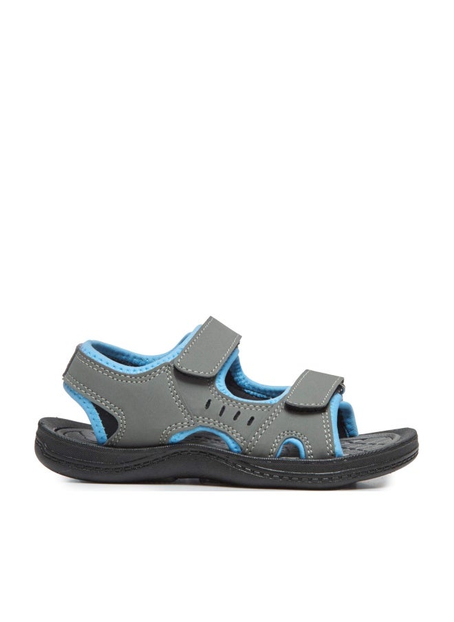 Skysole Double Strap Rugged Sport Sandals for Boys, Rubber Sole Summer Kids Sandals & Water Shoes, Lt Blue, 4 Big Kid - Image 1