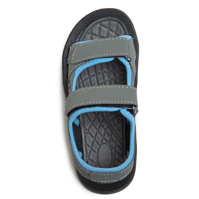 Skysole Double Strap Rugged Sport Sandals for Boys, Rubber Sole Summer Kids Sandals & Water Shoes, Lt Blue, 4 Big Kid - Image 5