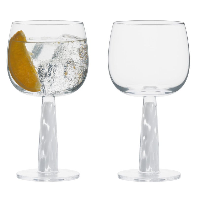 Anton Studio Designs Bjrn Handmade Gin Glasses for Cocktails Wine or Water 17 oz Clear Set of 2 Elegant Cocktail Glasses