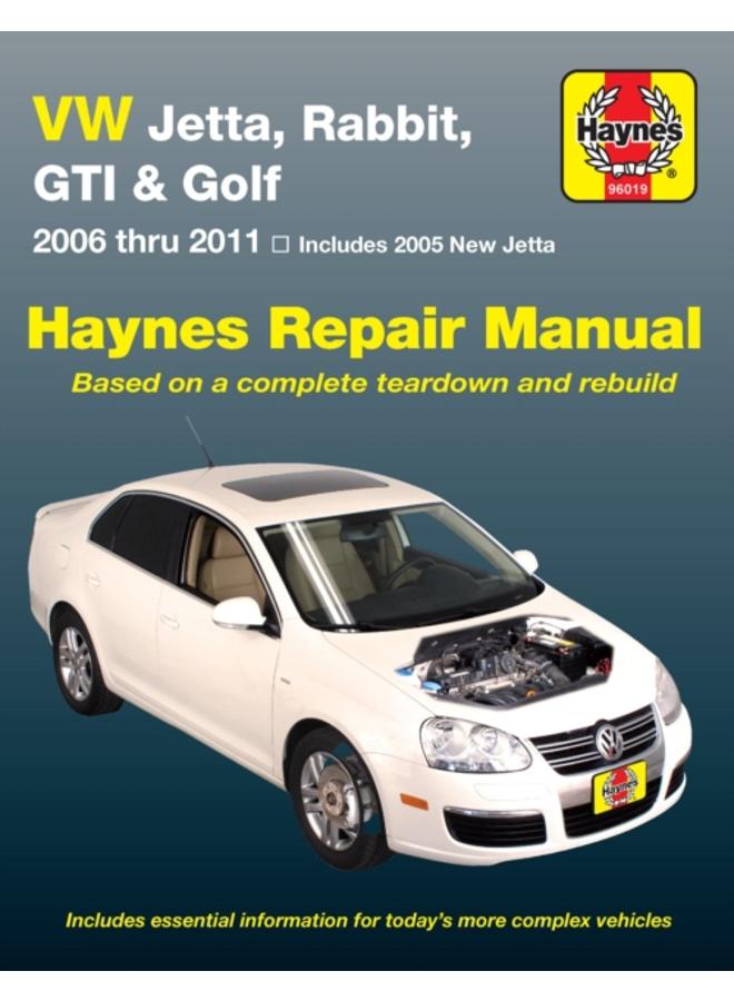 Volkswagen VW Jetta, Rabbit, GTI & Golf covering New Jetta (05), Jetta (06-11), GLI (06-09), Rabbit (06-09), GTI 2.0L (06), GTI (07-11) & Golf (10-11) Haynes Repair Manual (USA) : 2005 - 11