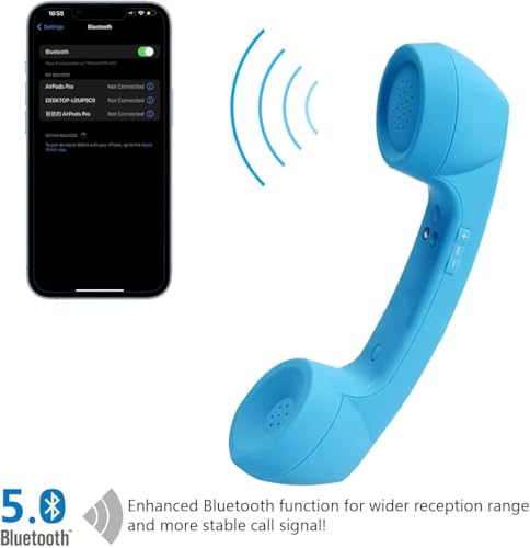 LIONSOUL Retro Phone Handset with Wireless Bluetooth and USB Handsets for Cell Phones Radiation-Proof Comfortable Call - Image 2