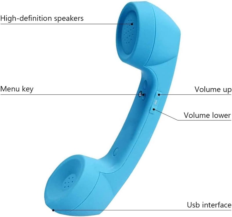 LIONSOUL Retro Phone Handset with Wireless Bluetooth and USB Handsets for Cell Phones Radiation-Proof Comfortable Call - Image 3