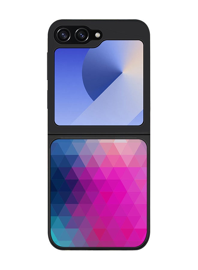 Stylizedd Rugged Black edge case for Samsung Galaxy Z Flip7 FE, Slim fit Soft Case Flexible Rubber Edges Anti Drop TPU Gel Thin Cover -  Violet Prism - Image 1