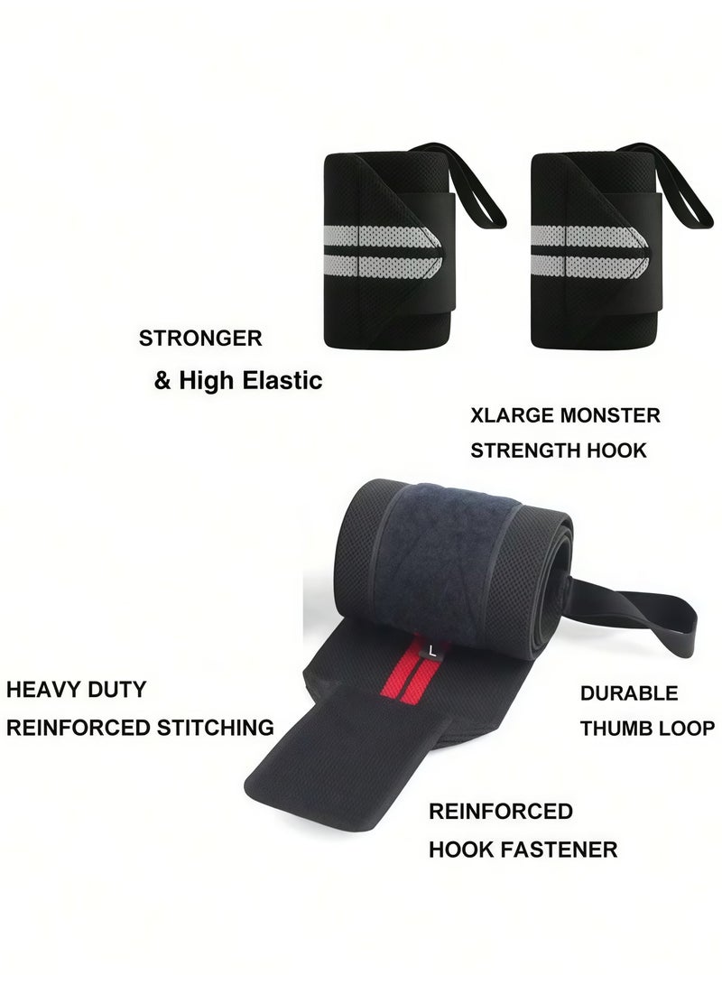 BlueHole 2 Wrist Straps Hand Wrist Wraps with Thumb Loop, Adjustable Wrist Brace Support Sports Wristband - Image 4