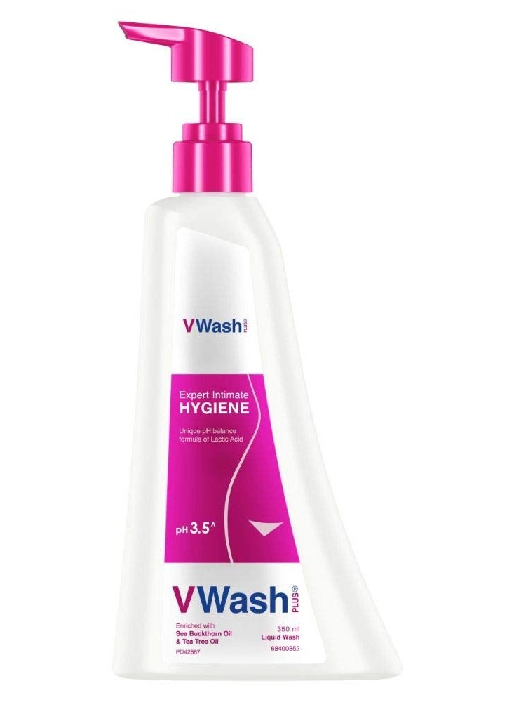 VWash Plus Expert Intimate Hygiene Wash, 350 ml, Prevents Itching, irritation & dryness, No Paraben & SLS, Suitable For All Skin Types, For Daily Use - Image 1