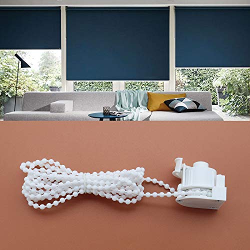 Micro Traders 1 Pcs Roman Blind Pulley Sidewinder Chain Mechanism Direct Drive Blind End Control Unit with 2 Meter White Bead Chain - Image 5