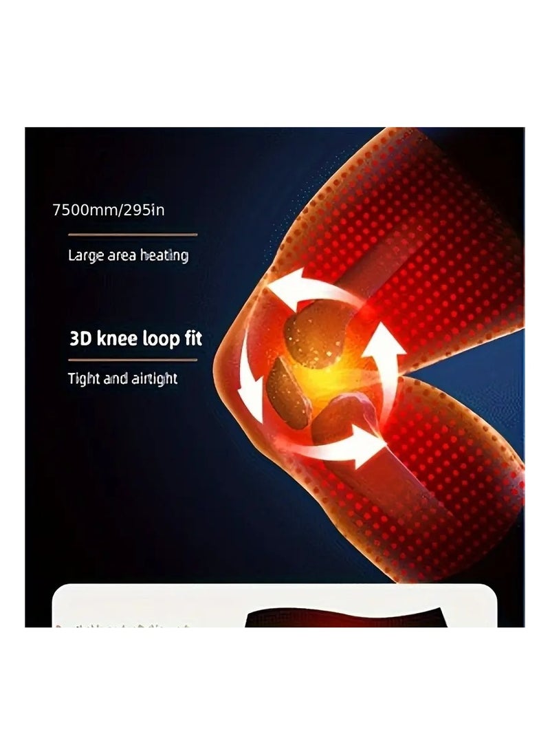 ABJ - Vibration Knee Heating Pad Knee Massager,Knee Elbow Shoulder Relaxing Leg Warmer,3-in-1,Elbow And Shoulder Support Wrap-Features Adjustable Vibration Heating Mode,Heated Knee Support With Vibration - Image 1
