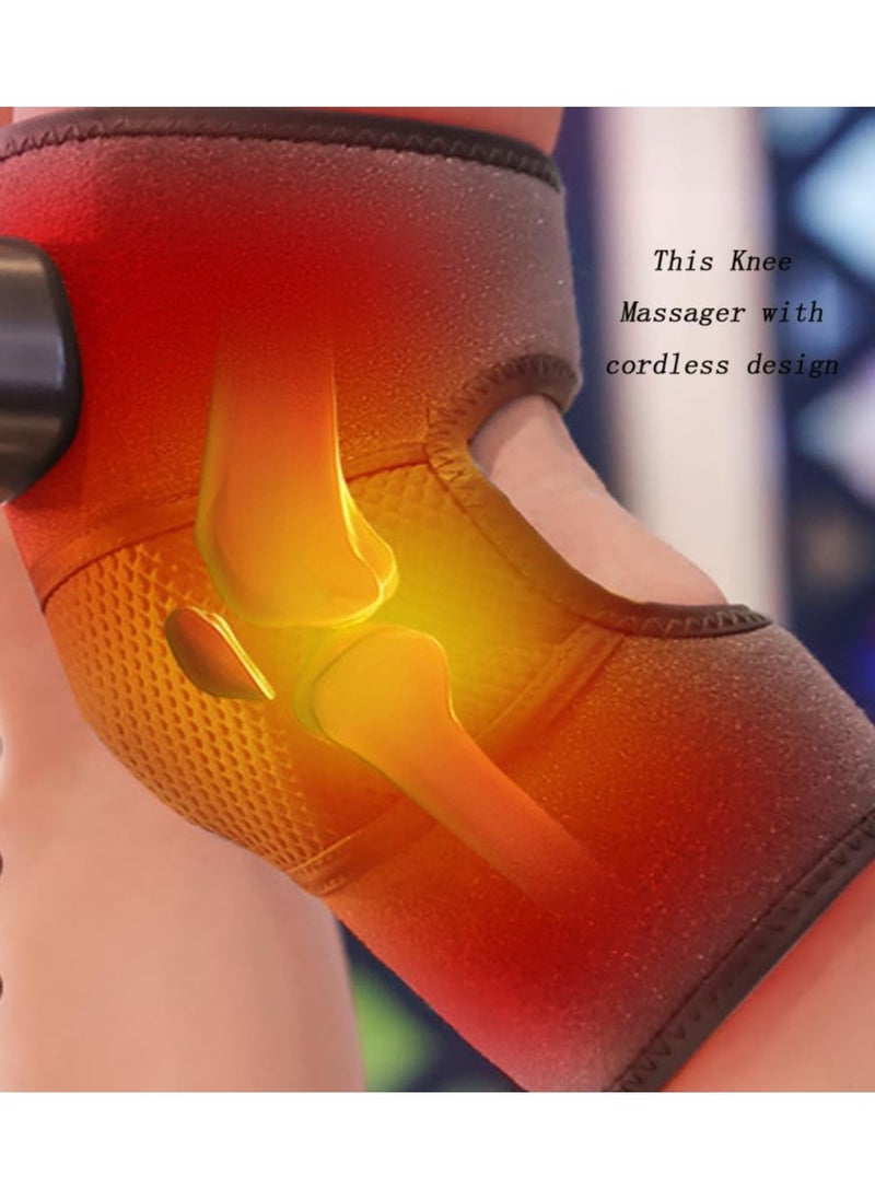 ABJ - Vibration Knee Heating Pad Knee Massager,Knee Elbow Shoulder Relaxing Leg Warmer,3-in-1,Elbow And Shoulder Support Wrap-Features Adjustable Vibration Heating Mode,Heated Knee Support With Vibration - Image 1