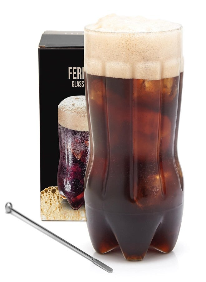 Goliber 22 oz (650 ml) Glass Fernet Cup with Cocktail Spoon - Large-Capacity Drinking Glass for Fernet and Cocktails (Set of 1) - Image 1