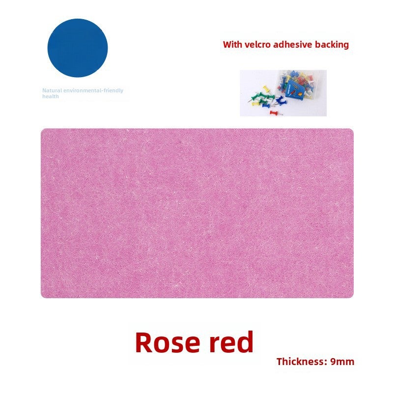 Colorful Felt Board Wall Stickers for Kindergarten Rose Red 