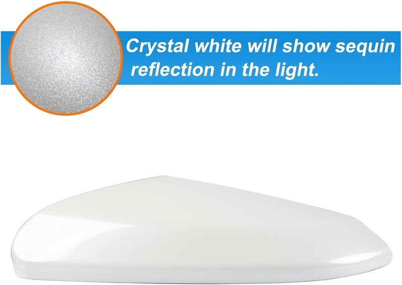 Door Rearview Mirror Cover Cap Housing | Compatible With Honda Civic 10th 2016-2021 Car Accessories(Pearl White Left) - Image 2