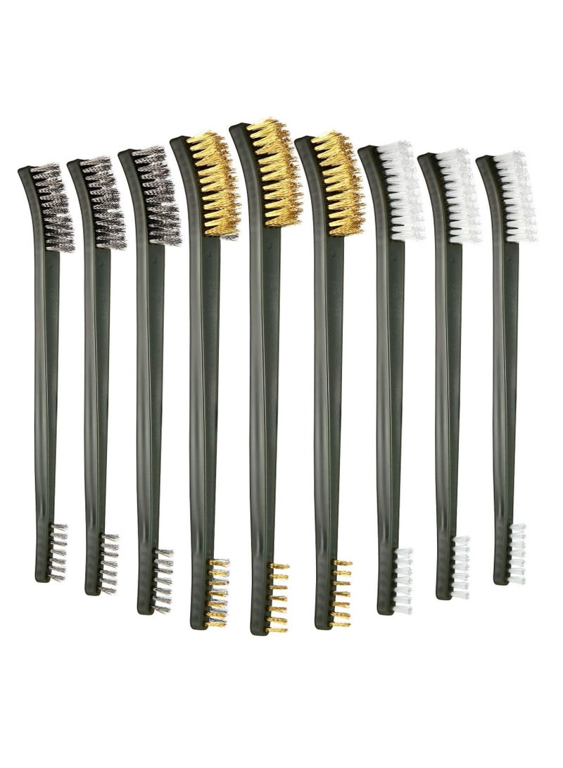 سيوسي فرشاة صغيرة مجموعة أسلاك الفولاذ ، مانع االصدأ الطلاء المعدني الأنظف ، وتنظيف لحام الخبث والصدأ ، ومناسبة لتنظيف الطلاء / الصدأ / التراب الصلب المحمولة / النايلون / النحاس فرشاة مجموعة - Image 1